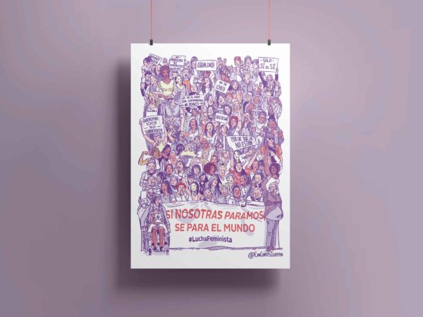 Cartel, ilustración, manifestación feminista