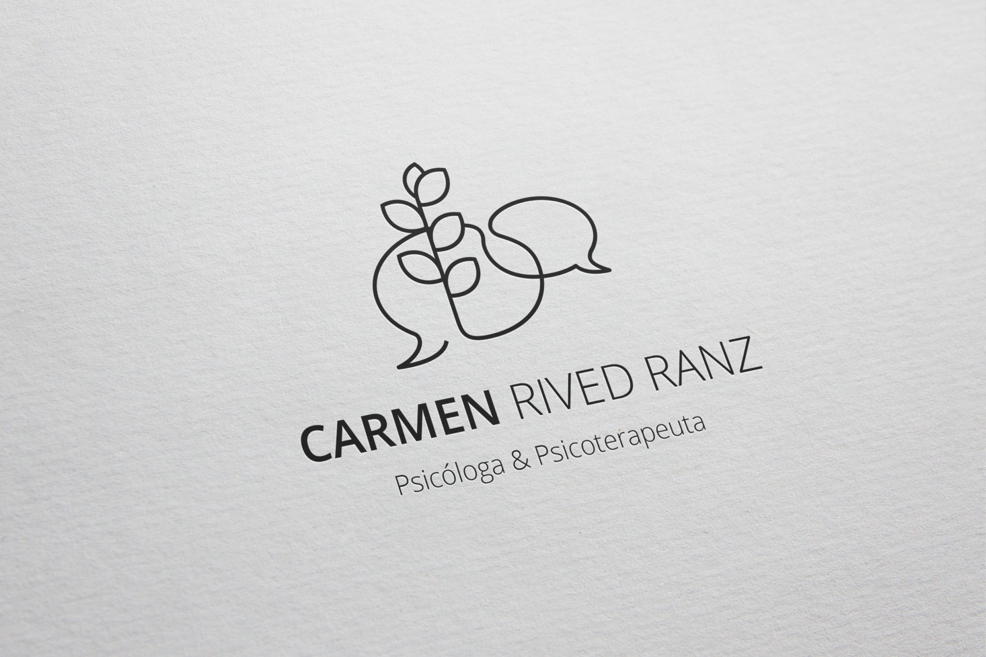 Logotipo Carmen Rived Psicóloga eva cortes ilustra