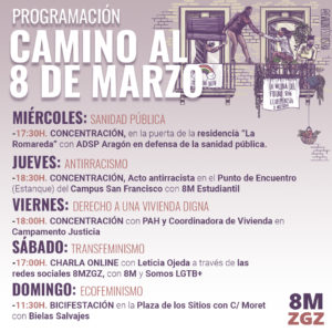 Programación 8M 2021 Zaragoza