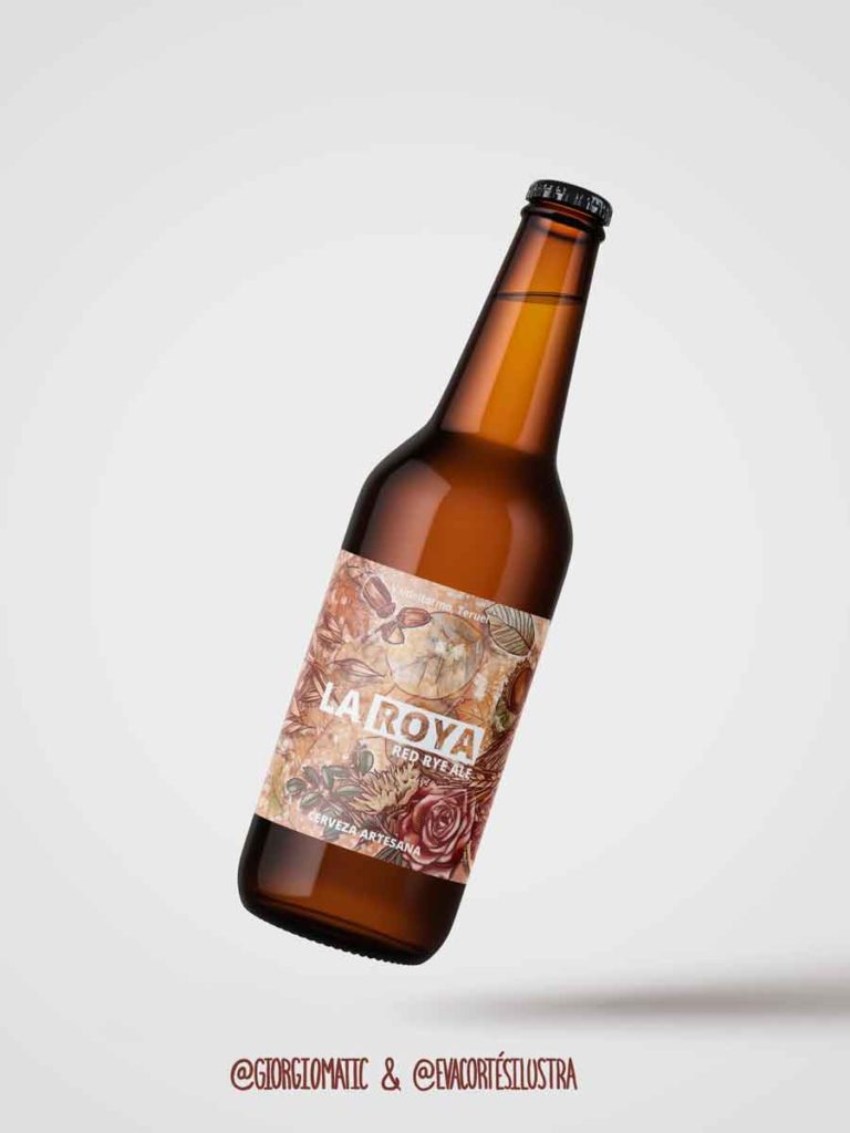 Cerveza La Roya, ilustración de Eva Cortés Ilustra