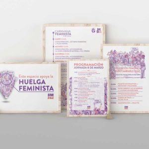 Carteles 8M Zaragoza 2019 ilustrados por Eva Cortés.