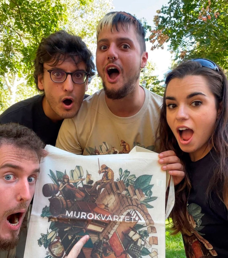 Diseño e ilustración para el primer disco Disco folkie de Muro Kvartet